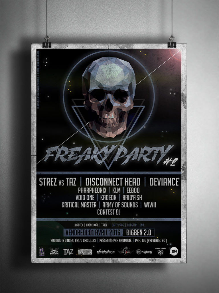 Affiche pour un festival musical organisé par Anomalik