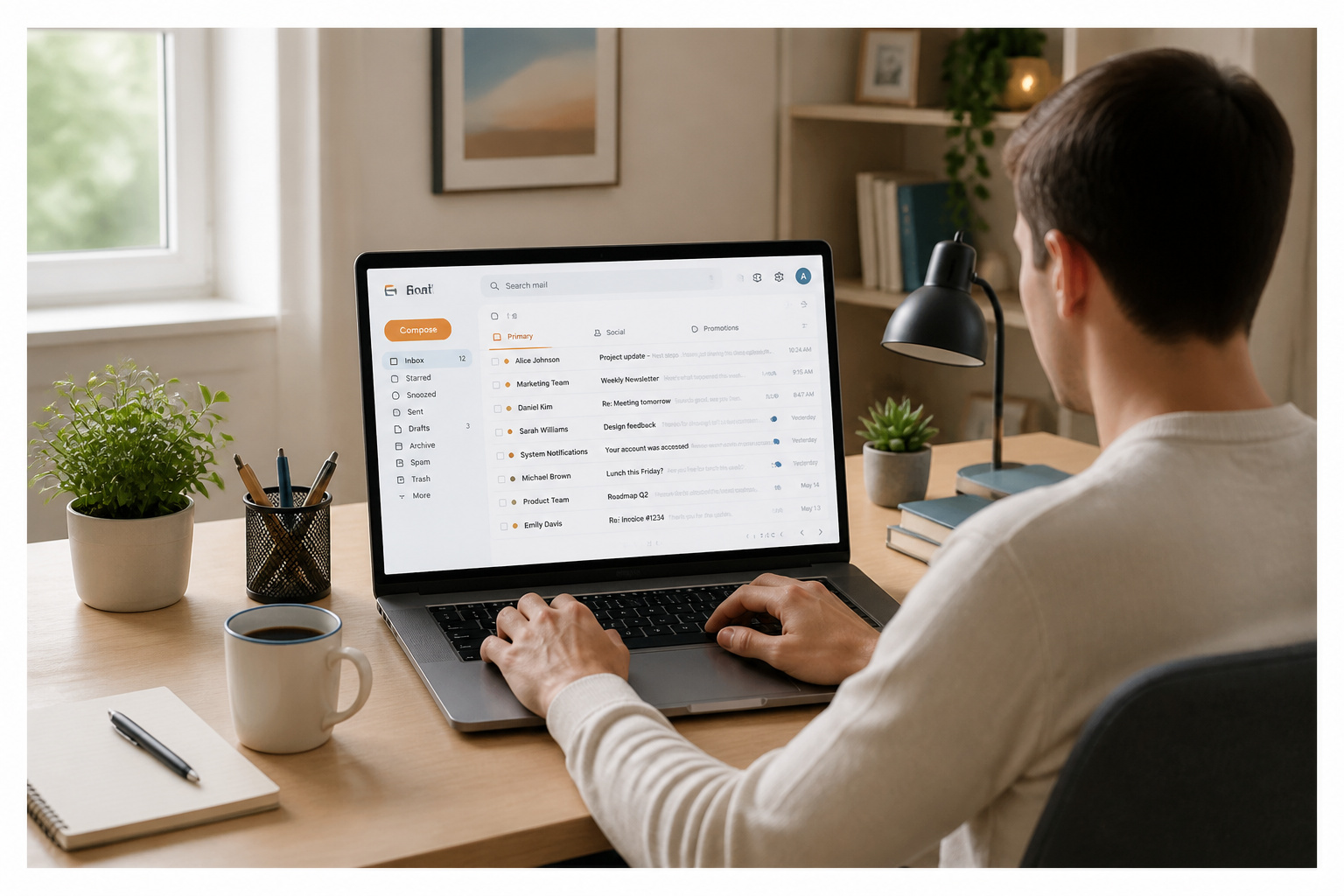 Connexion numerique dans un bureau moderne