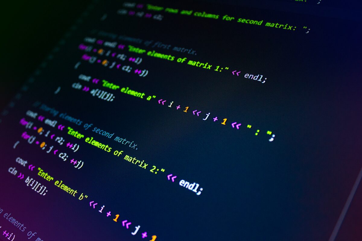 Ecran de code et développement