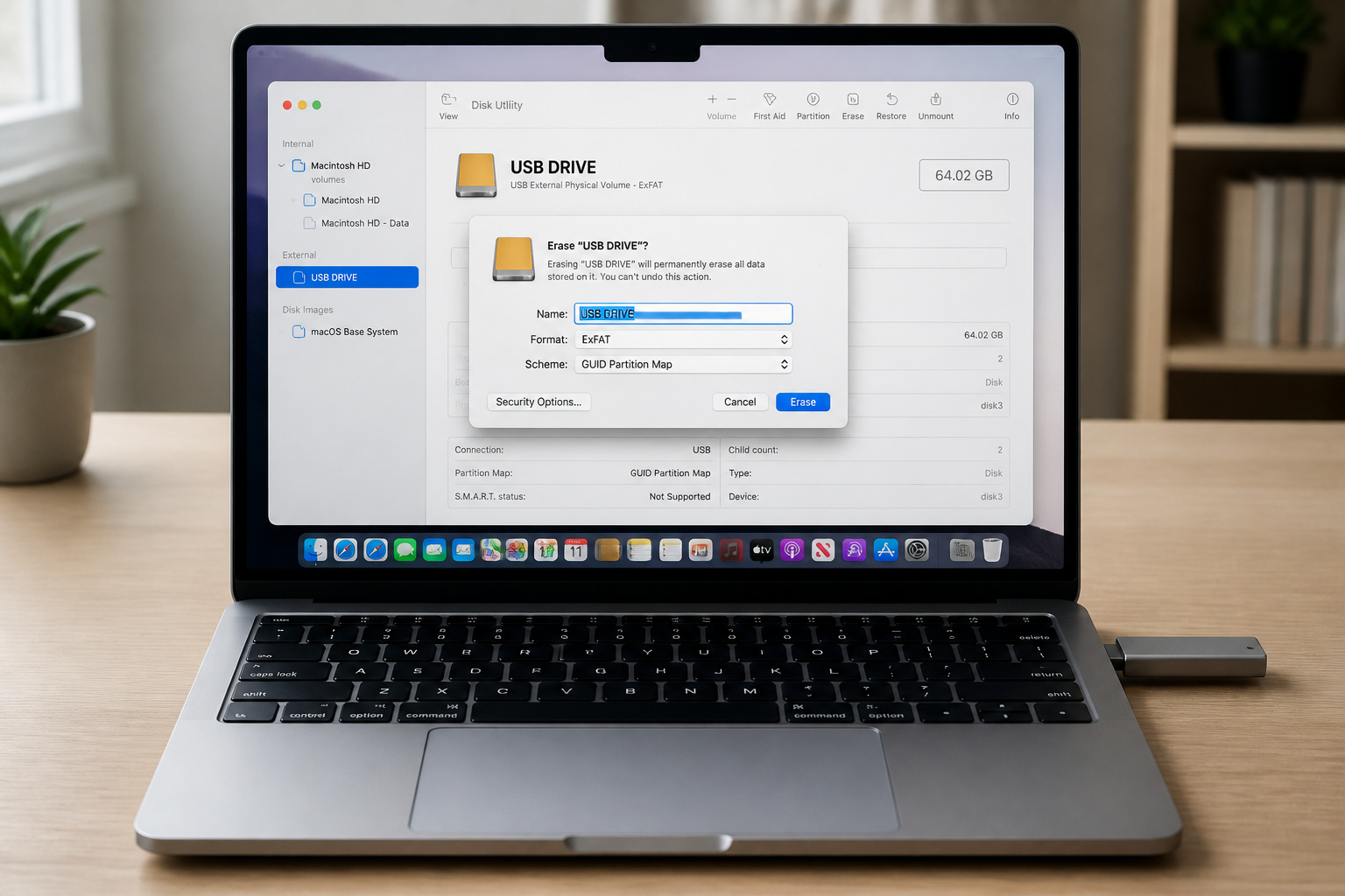 Macbook pro avec utilitaire disque